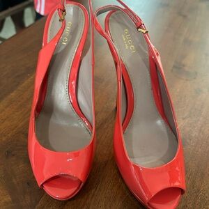 Gucci Women's Bold Peep-Toe Heels